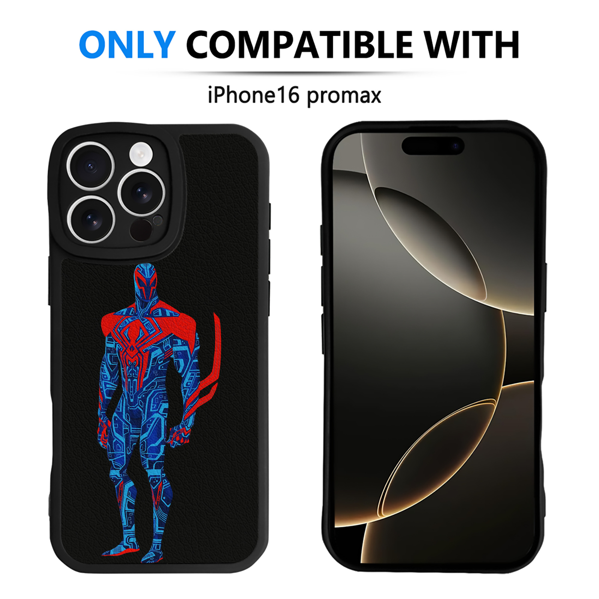 Spider Man スパイダーマン 【iPhone 16シリーズ対応】シリコンスマホケース（レザー調） 材質：シリコン